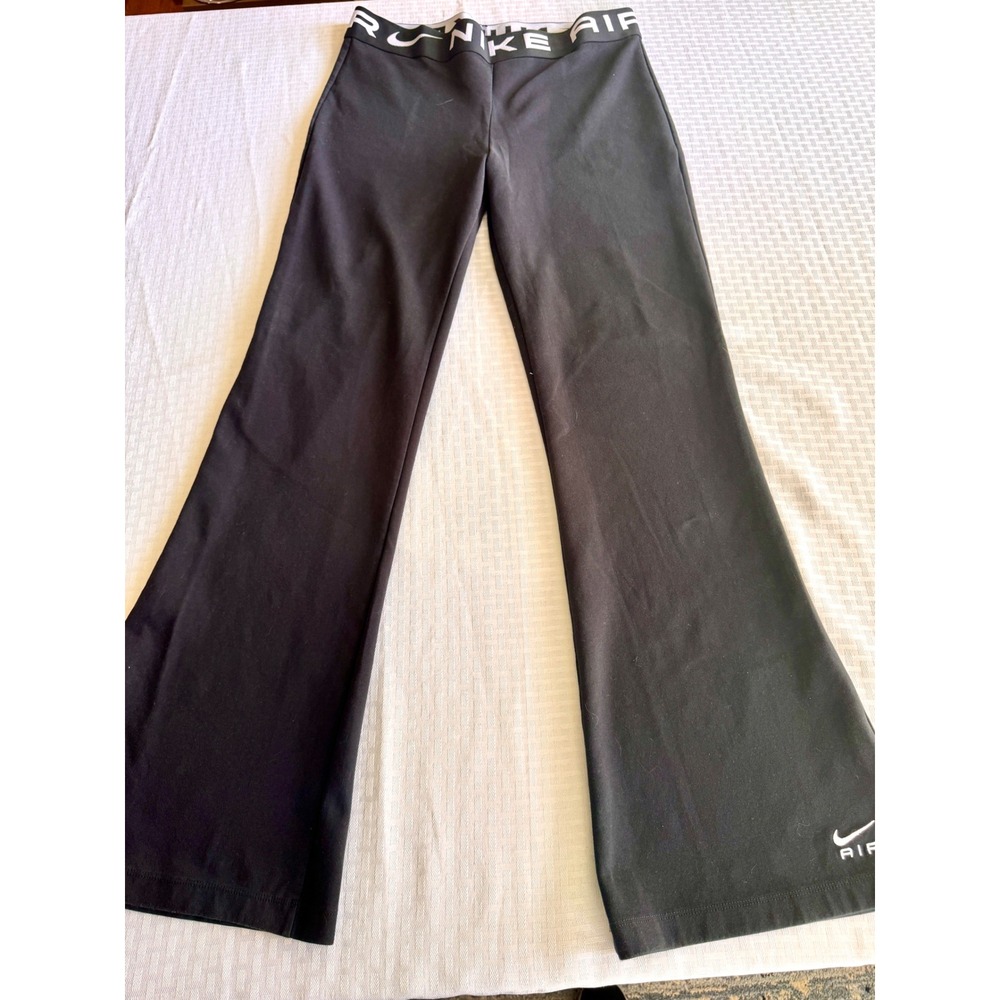 Nike Air Flare Yoga Pants Black High Waisted Athletic Leggings XL DQ6579-010 - Picture 3 of 7